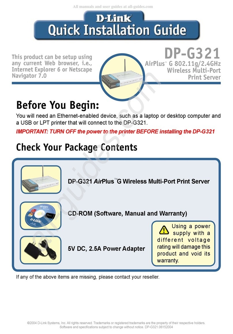 D-Link AirPlus G DP-G321 User manual
