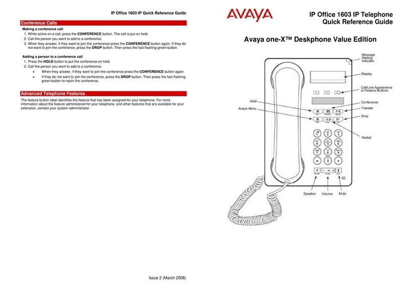 Avaya one-X 1603 User manual