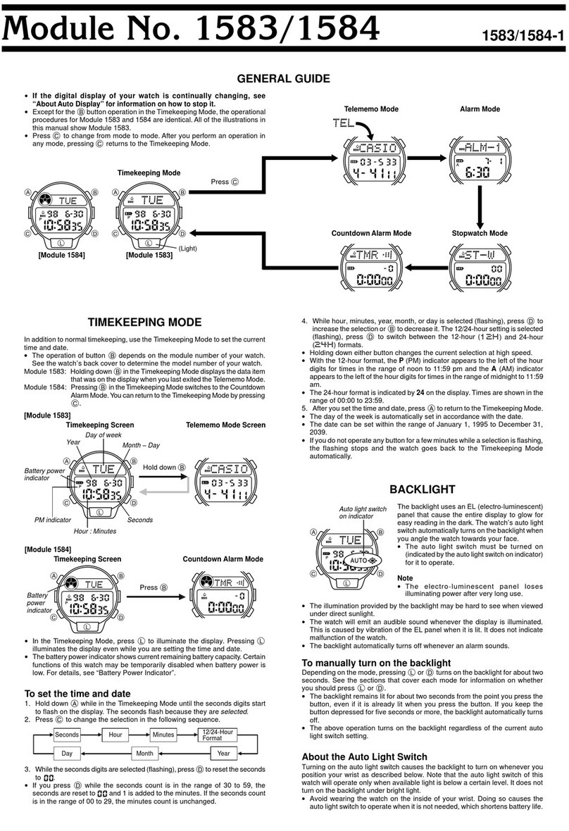 Casio 1583 Configuration guide