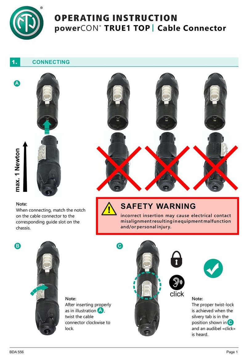 NEUTRIK powerCON TRUE1 TOP User manual