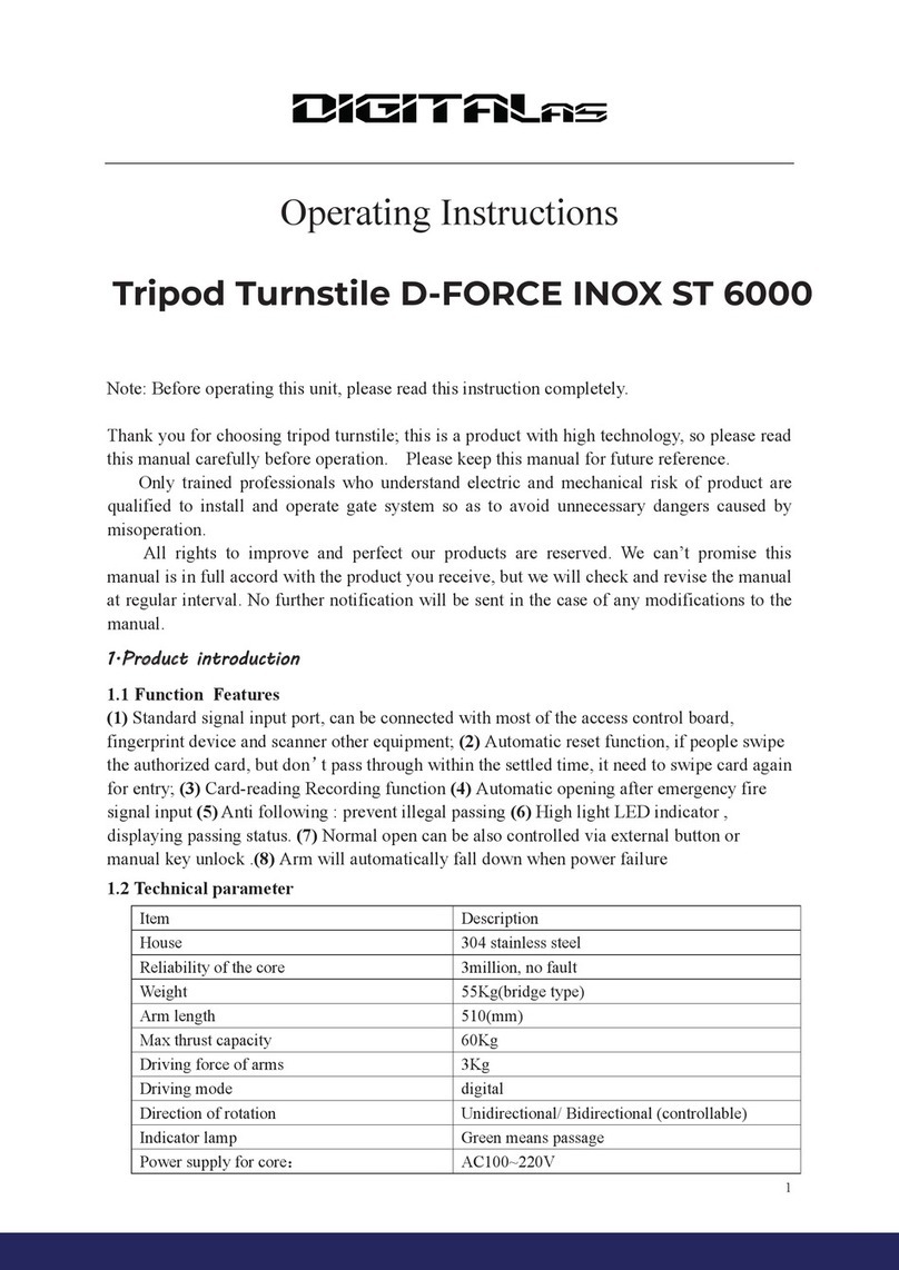 DIGITALas D-FORCE INOX ST 6000 operating instructions