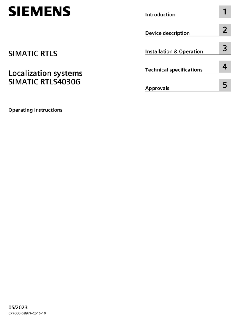 Siemens SIMATIC RTLS4030G operating instructions