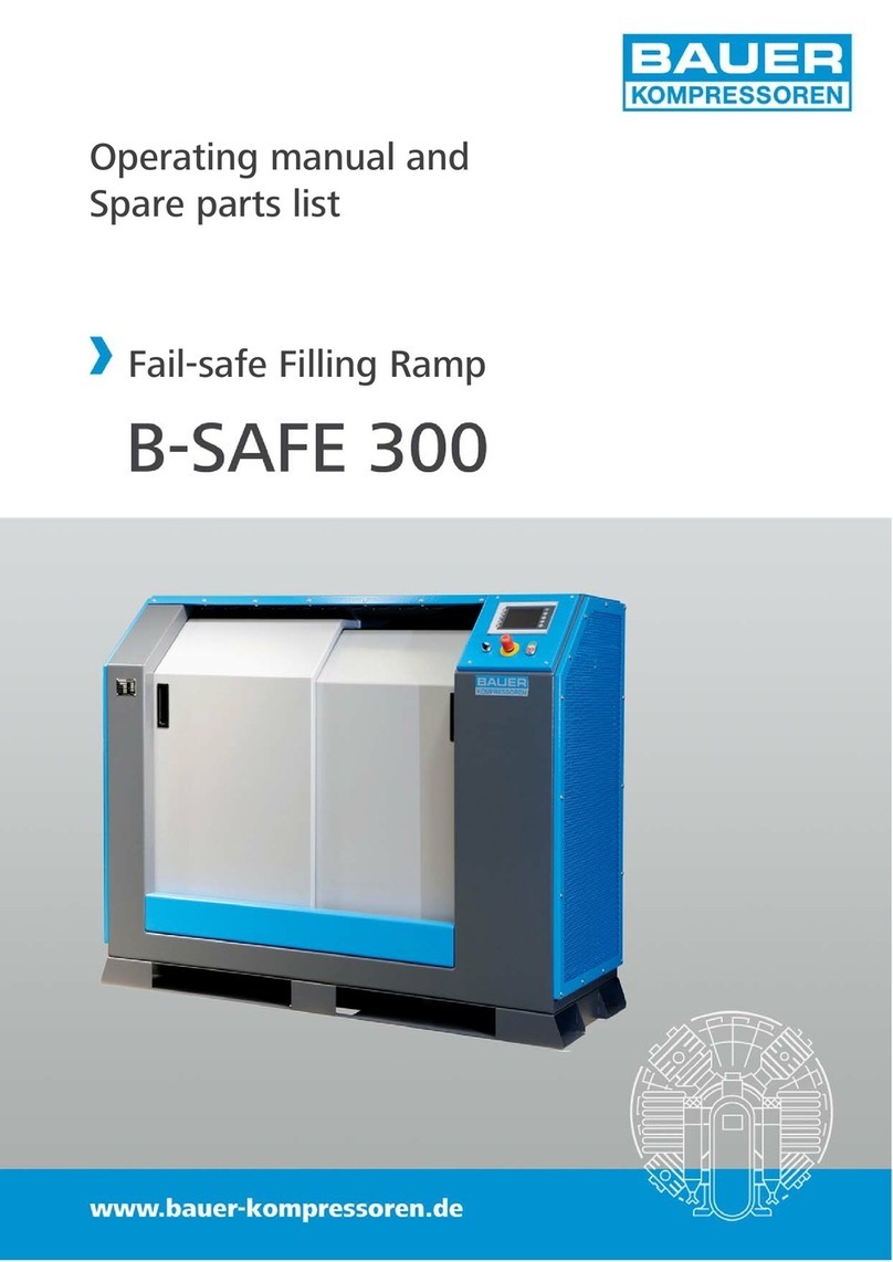 Bauer Kompressoren B-SAFE 300 Operating manual and Spare parts list Bauer Kompressoren B-SAFE 300 Operating manual and Spare parts list