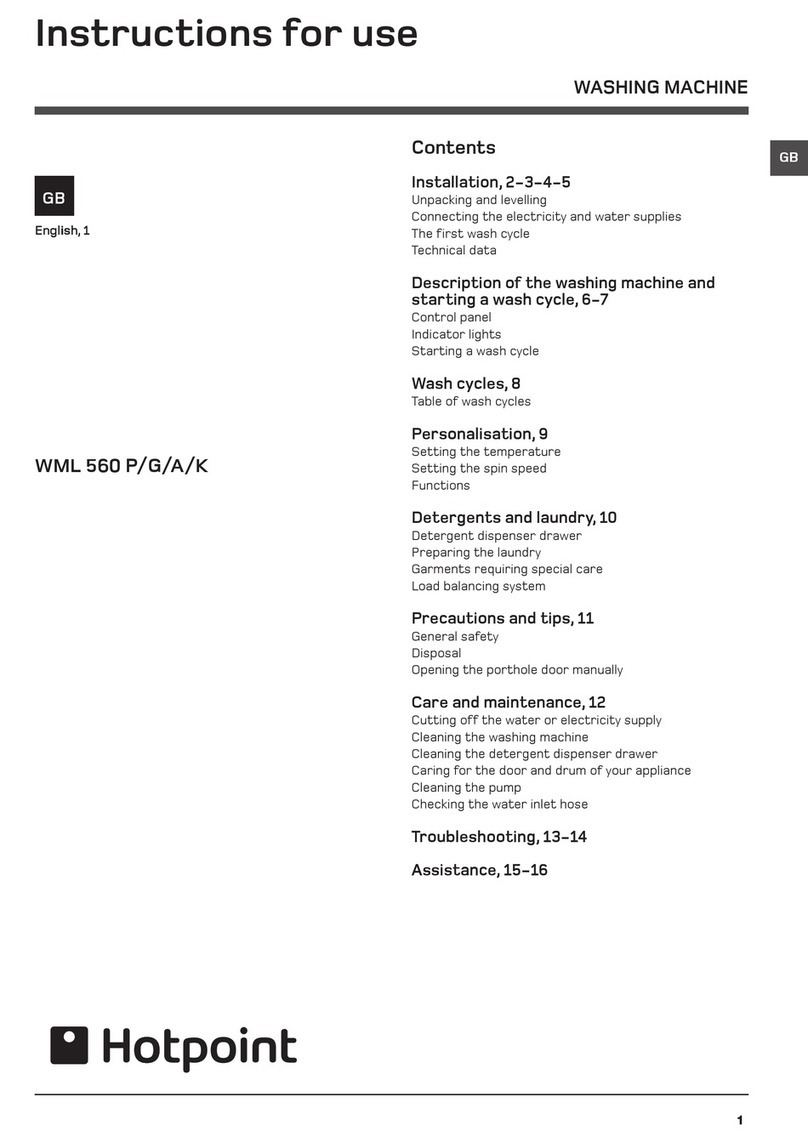 Hotpoint WML 560 P User manual