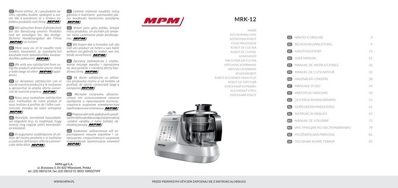 MPM MRK-12 user manual