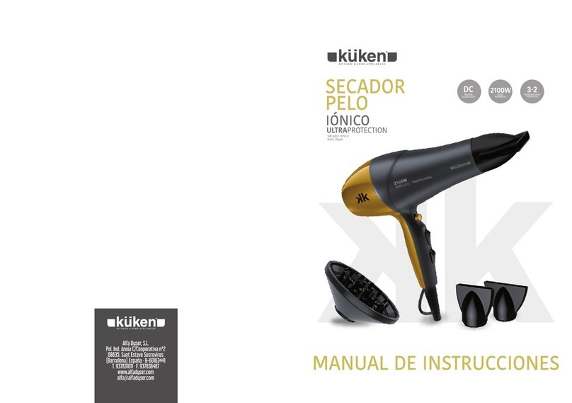 KUKEN SECADOR PROFESIONAL IONICO instruction manual