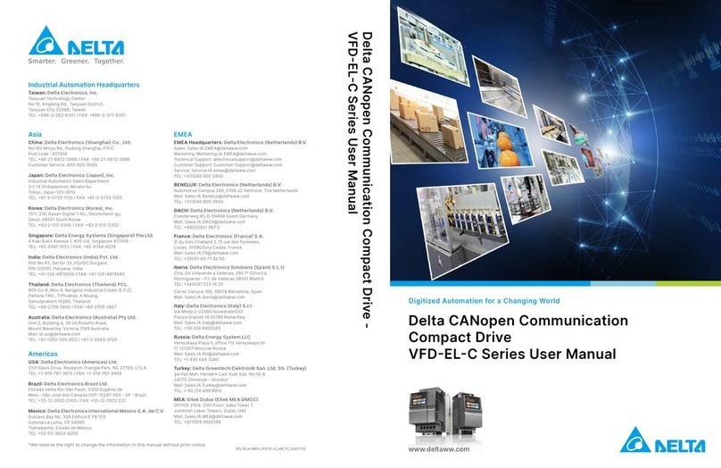 Delta VFD-EL-C Series user manual