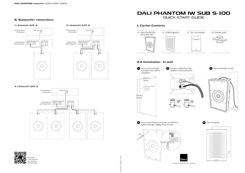 Dali PHANTOM IW SUB S-100 quick start guide