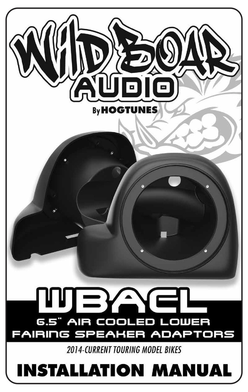 Hogtunes Wild Boar AUDIO WBAEL installation manual