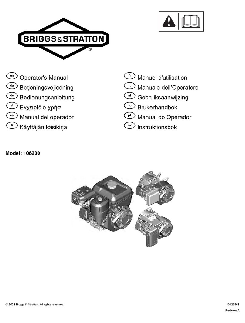 Briggs & Stratton 106200 User manual Briggs & Stratton 106200 User manual