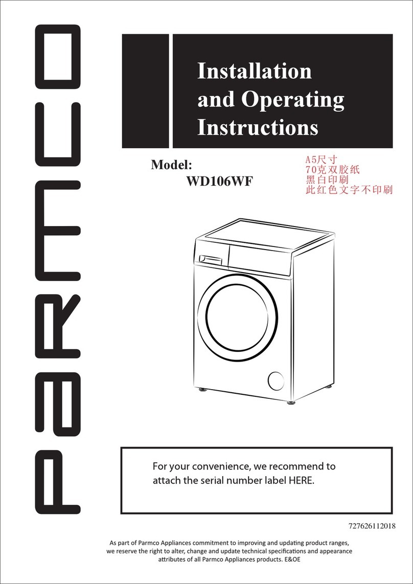 Parmco WD106WF User manual