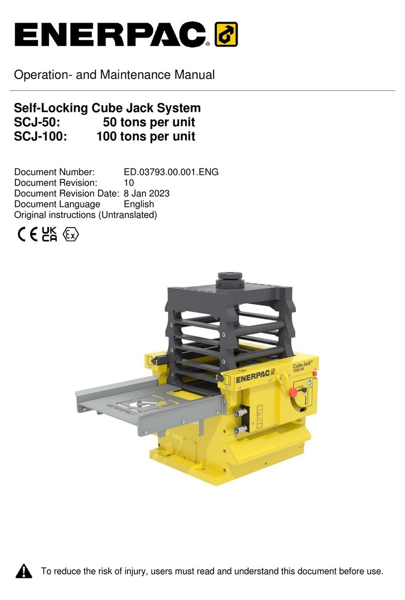 Enerpac SCJ-50 Installation, operation and maintenance manual