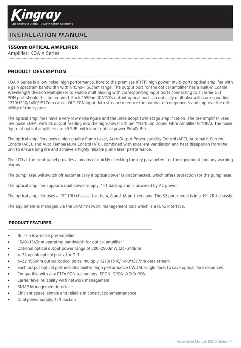Kingray KOA Series User manual