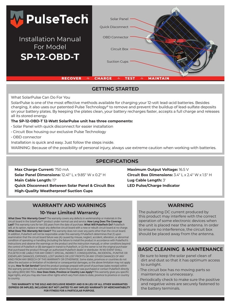 PulseTech SP-12-OBD-T User manual