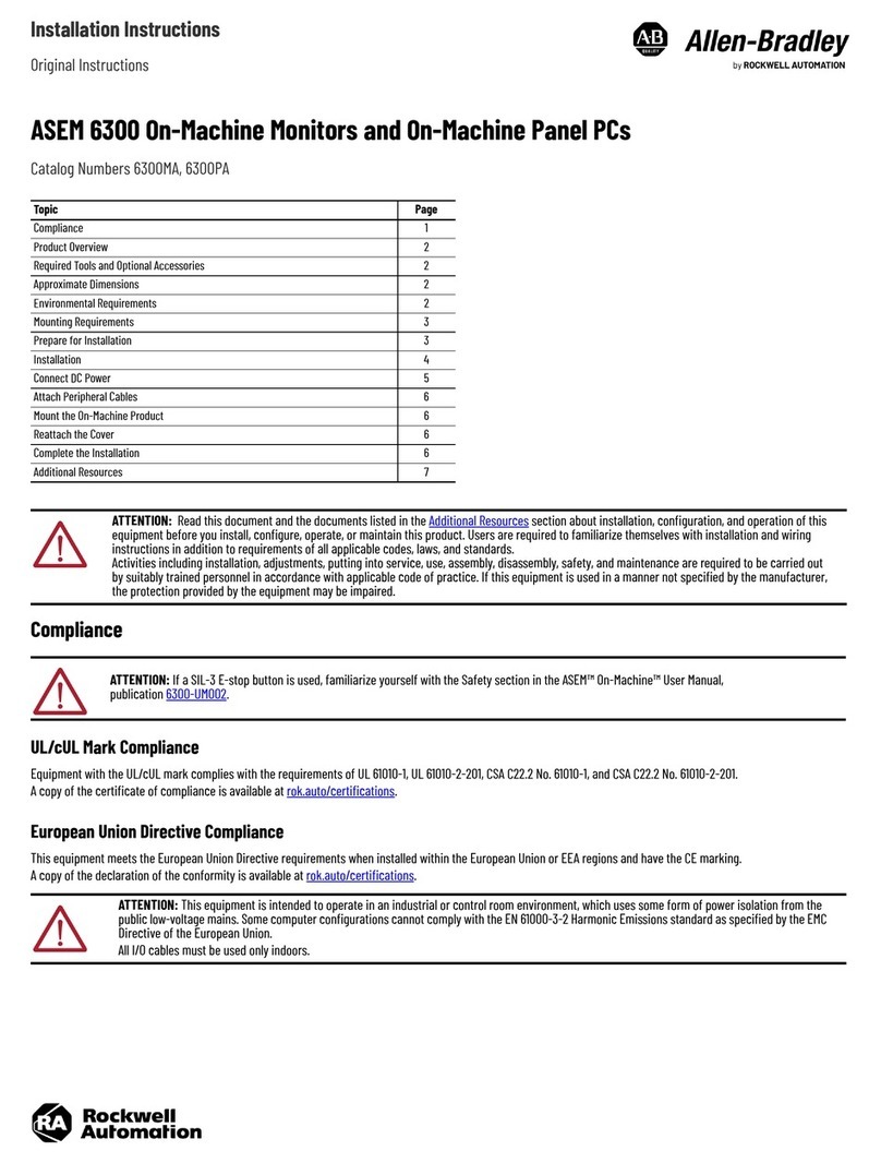 Rockwell Automation Allen-Bradley ASEM 6300 installation instructions Rockwell Automation Allen-Bradley ASEM 6300 installation instructions