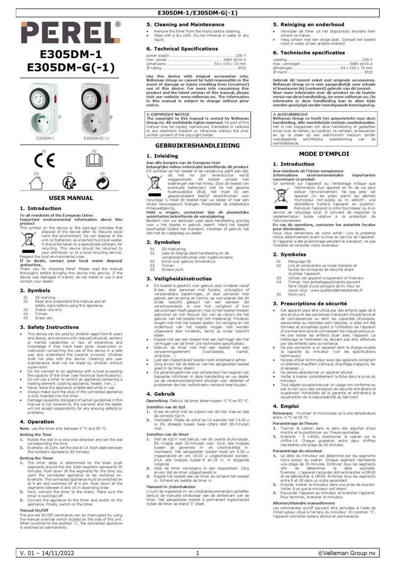 Perel E305DM-1 user manual