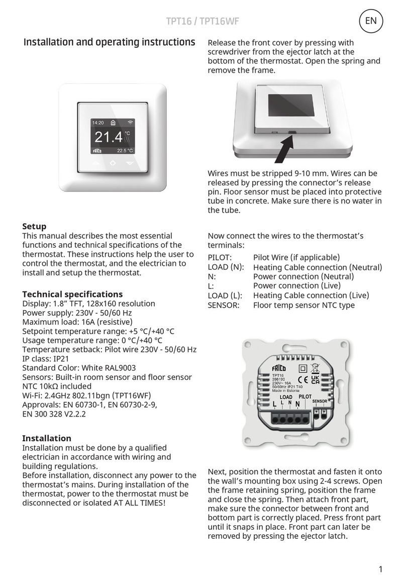 Frico TPT16 Installation and operating instructions