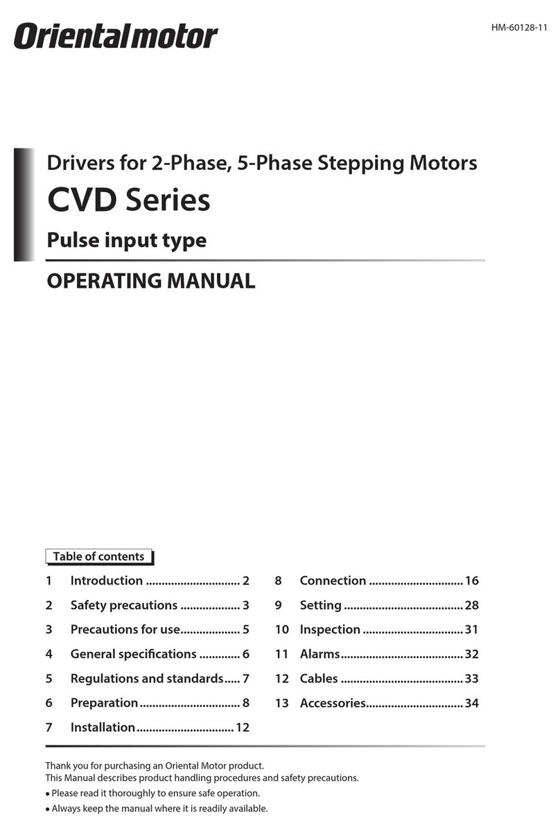 Oriental motor CVD Series operating manual
