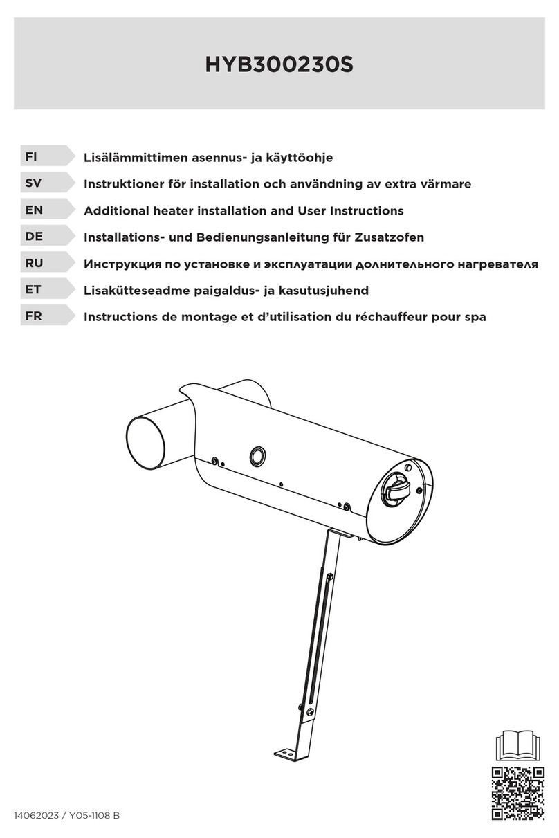 Harvia HYB300230S Installation and user instructions Harvia HYB300230S Installation and user instructions