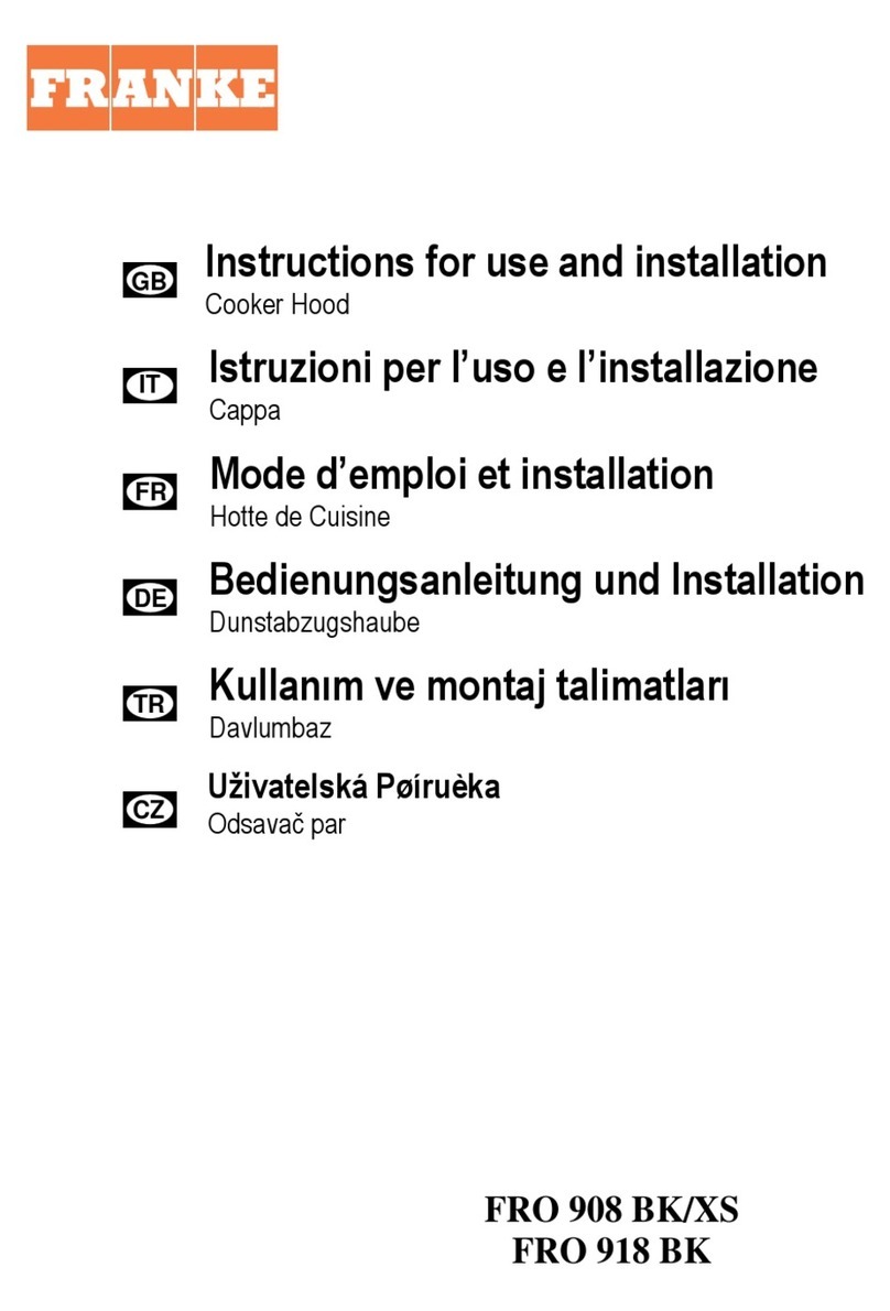 Franke FRO 908 BK/XS Operation manual