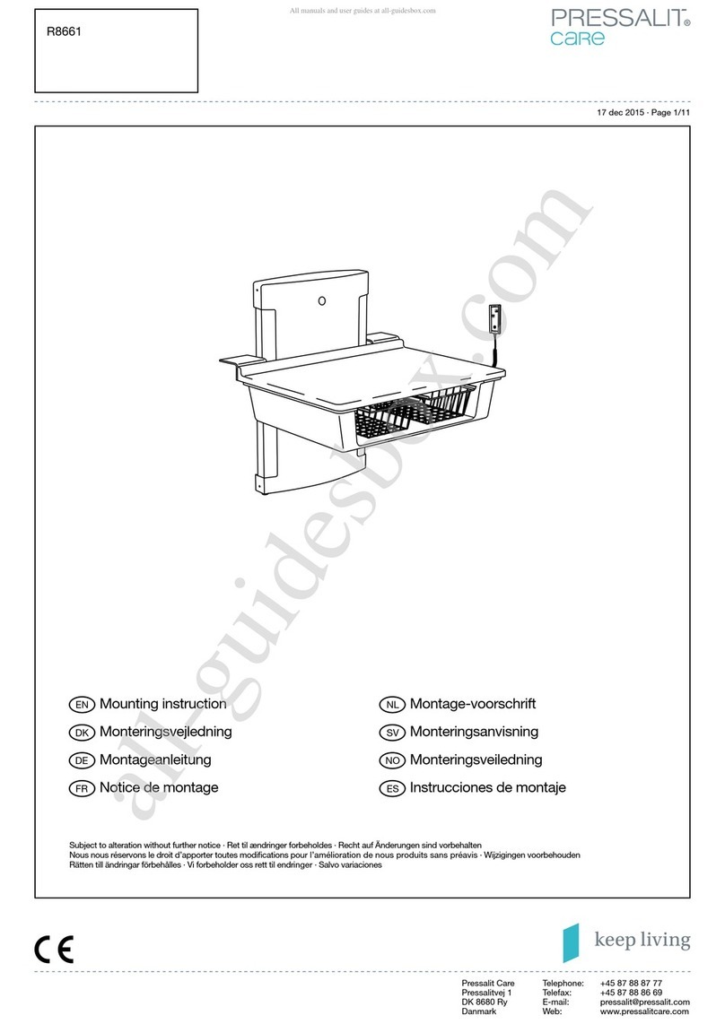 Pressalit Care R8661 User guide