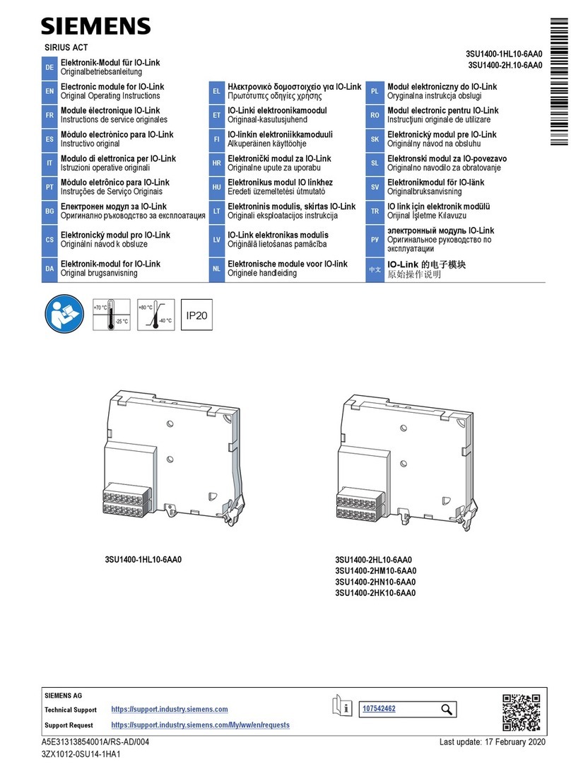 Siemens 3SU1400-2H 10-6AA0 Series User manual