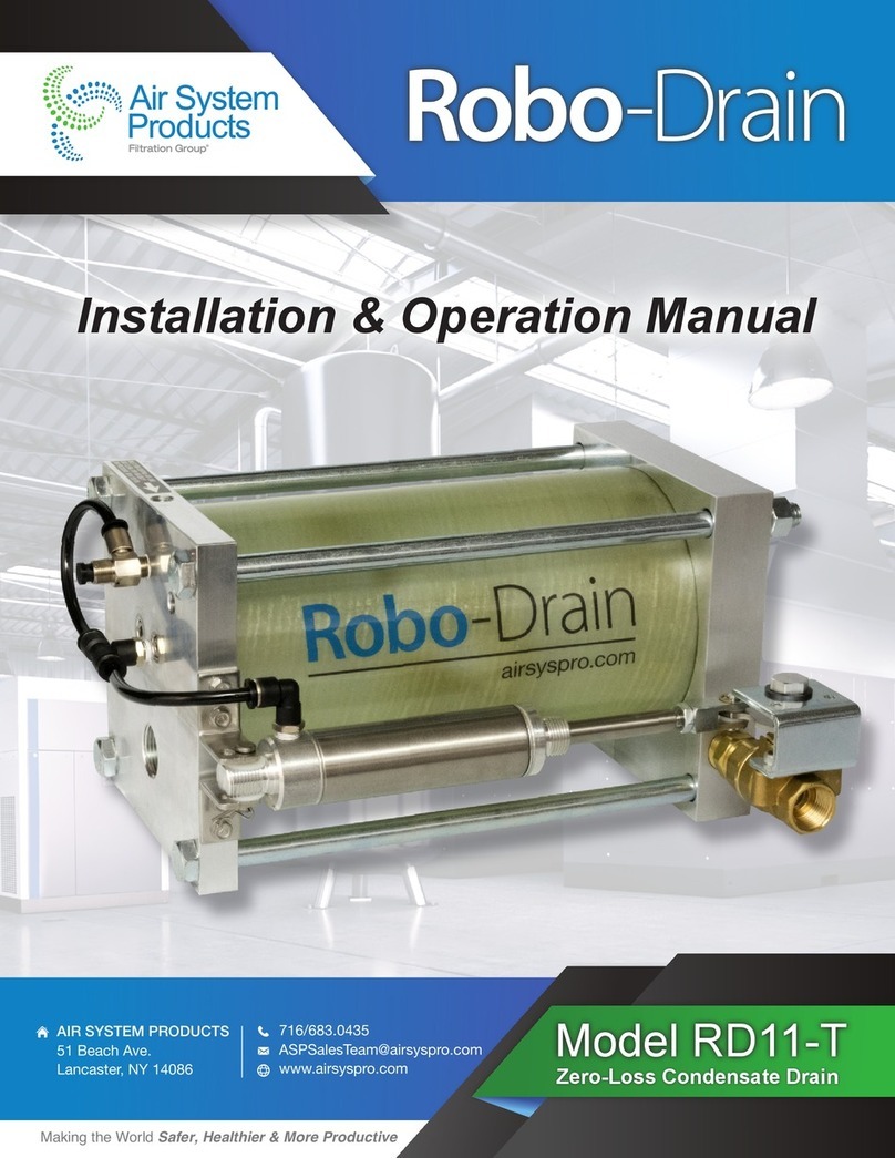 Filtration Group Air System Products Robo-Drain RD11-T User manual