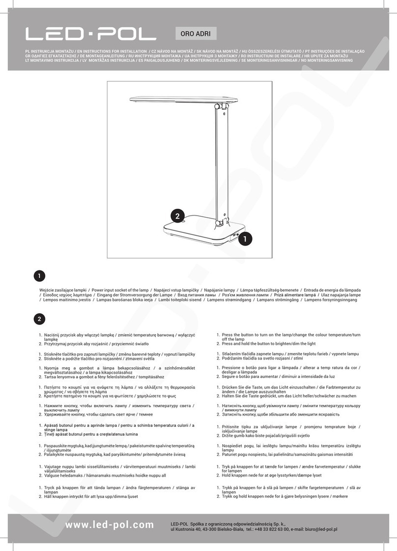 LED-POL ORO ADRI Instructions for installation LED-POL ORO ADRI Instructions for installation