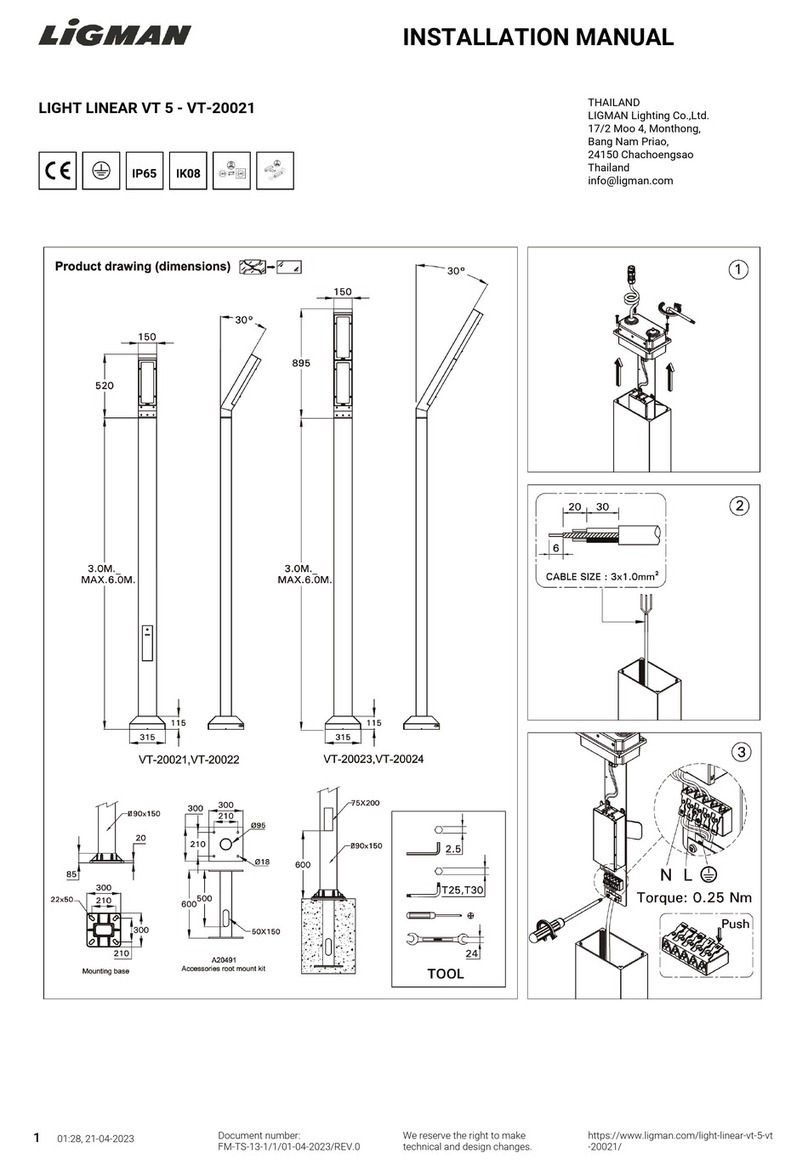 LIGMAN LIGHT LINEAR VT 5 User manual