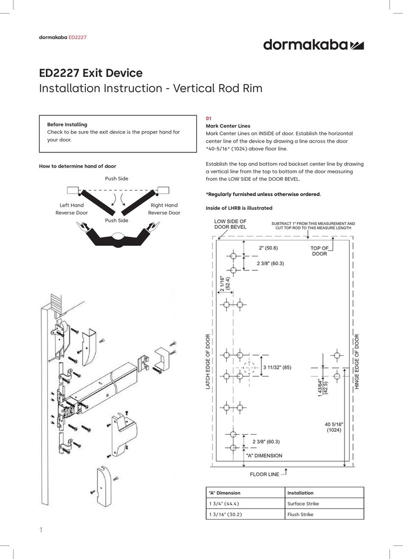 Dormakaba ED2227 installation instructions