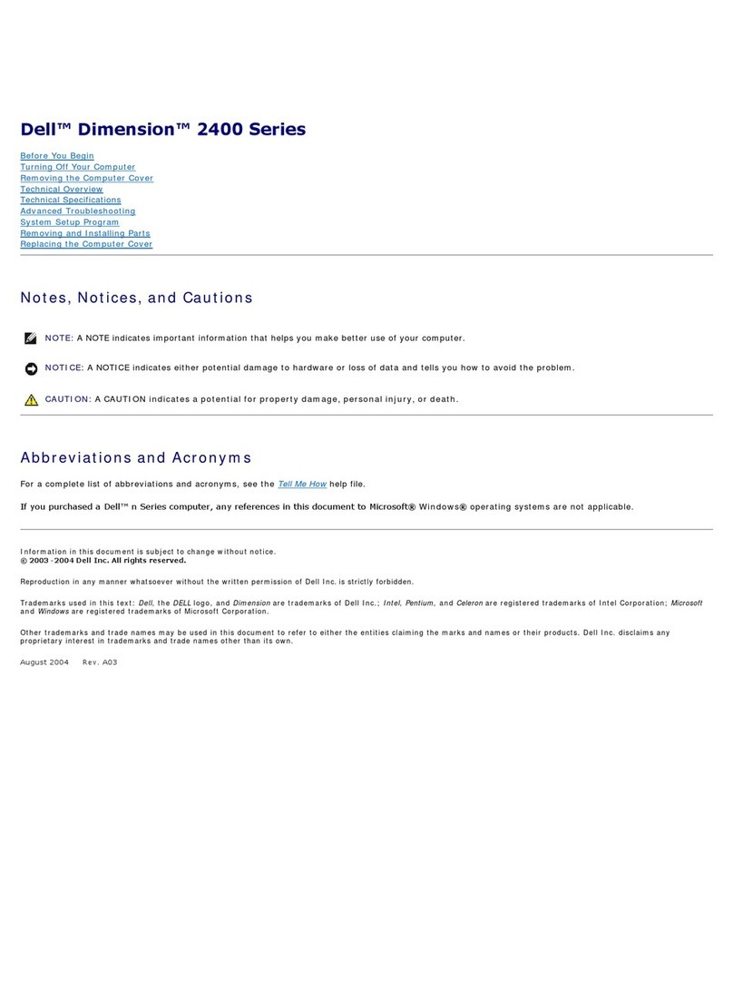 Dell Dimension 2400 Series User manual