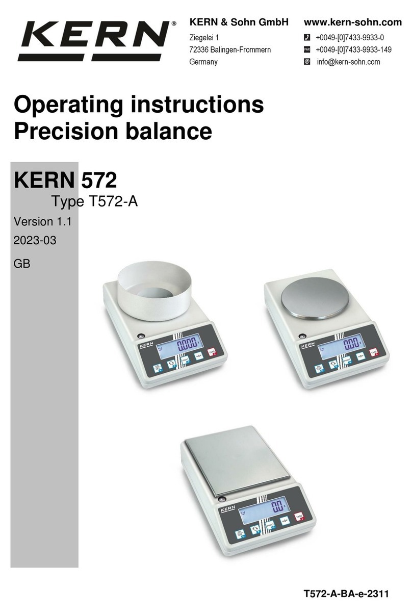KERN 572 operating instructions