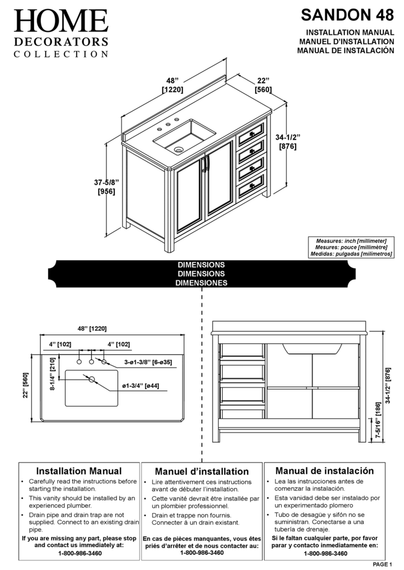 Home Decorators Collection SANDON 48 User manual