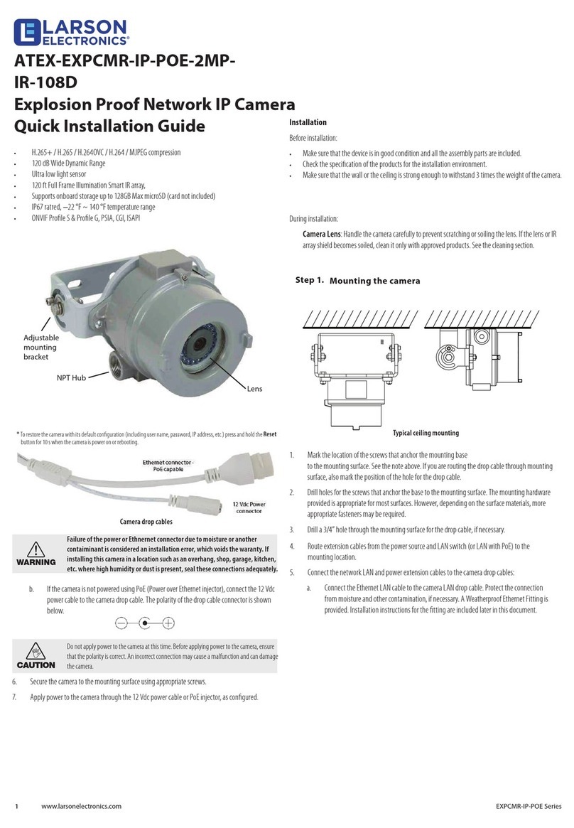 Larson Electronics ATEX-EXPCMR-IP-POE-2MPIR-108D User manual