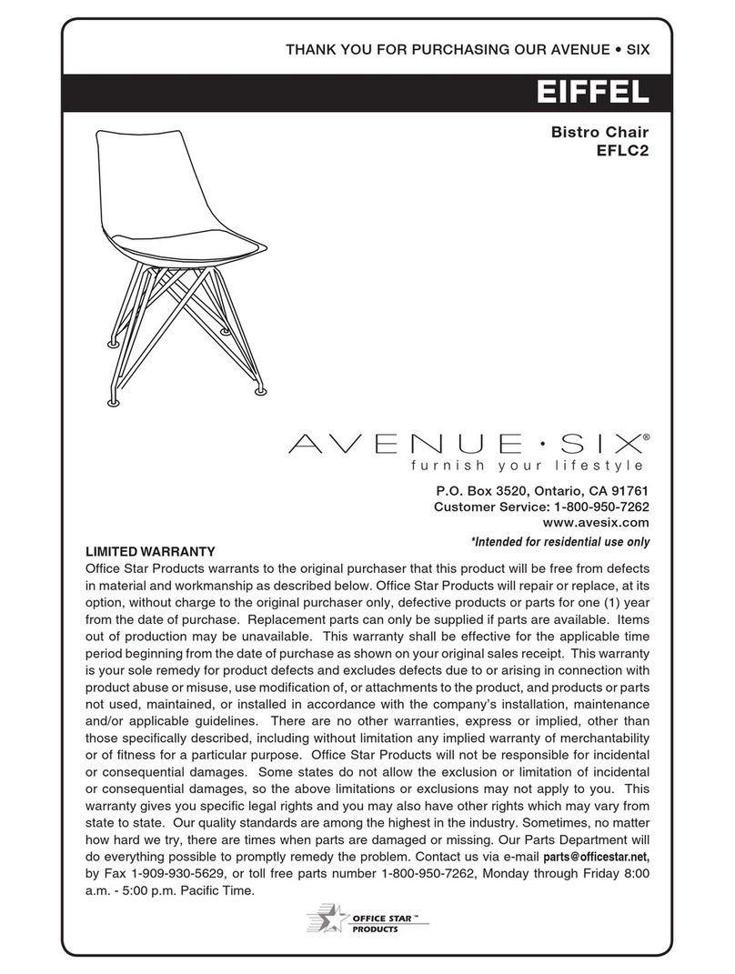 Avenue Six EIFFEL EFLC2 Assembly instructions Avenue Six EIFFEL EFLC2 Assembly instructions