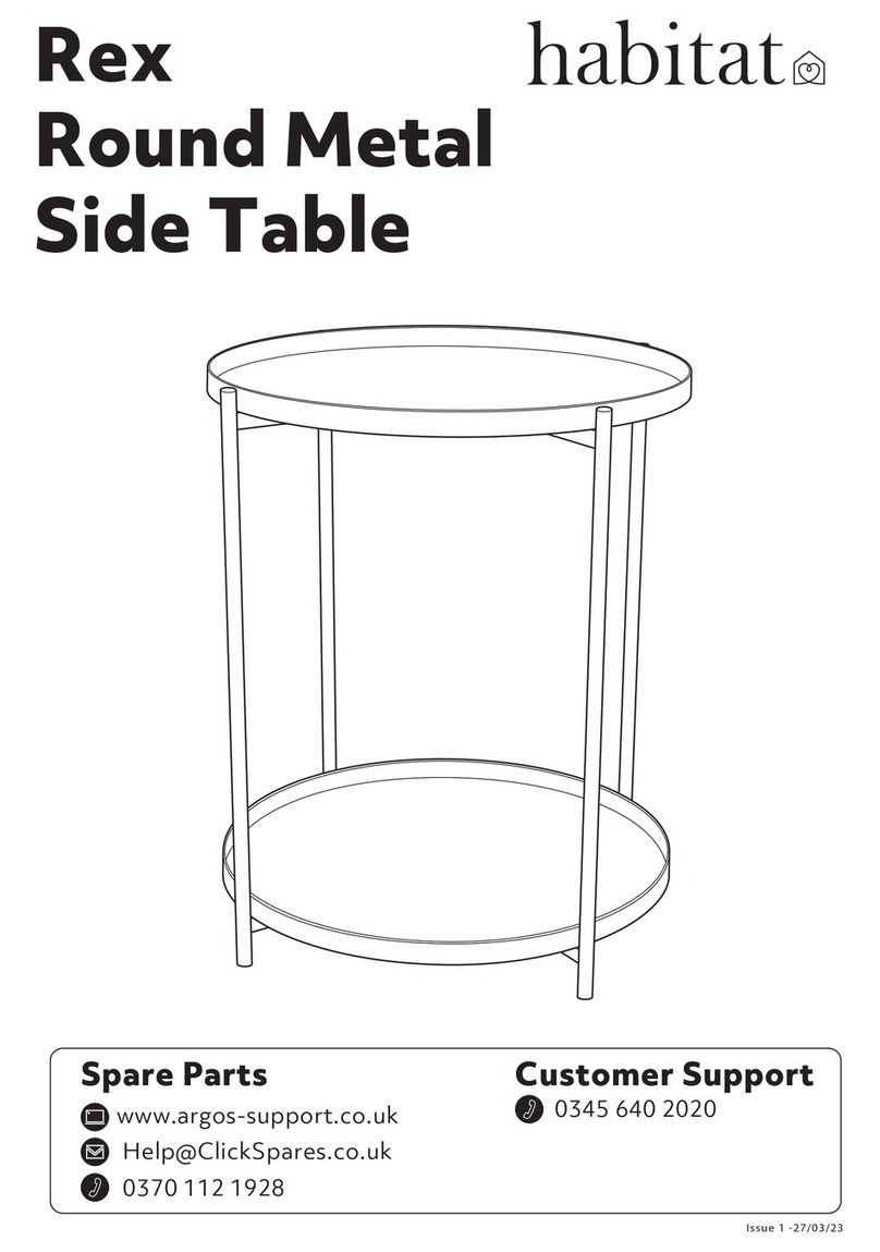 Habitat Rex Round Metal Side Table User manual