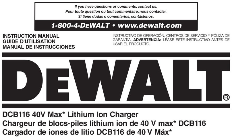 DeWalt XR Li-ION DCB116 User manual