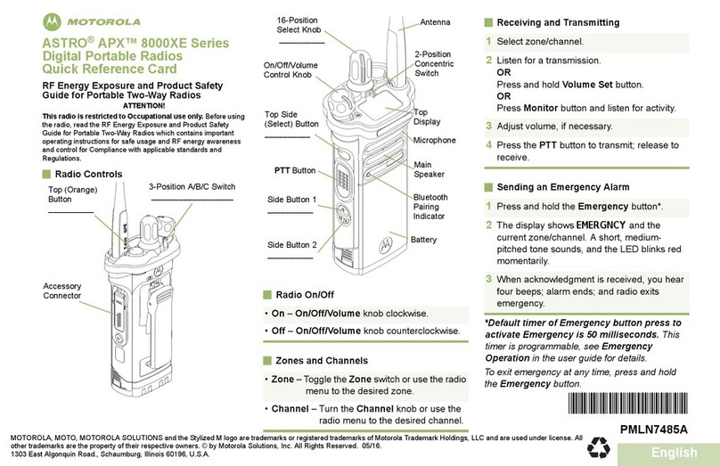Motorola APX 8000XE Reference guide
