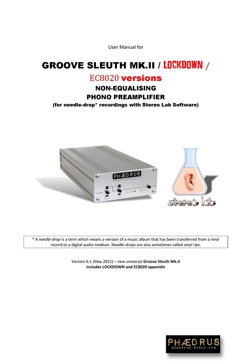 Phaedrus Audio GROOVE SLEUTH MK.II EC8020 User manual