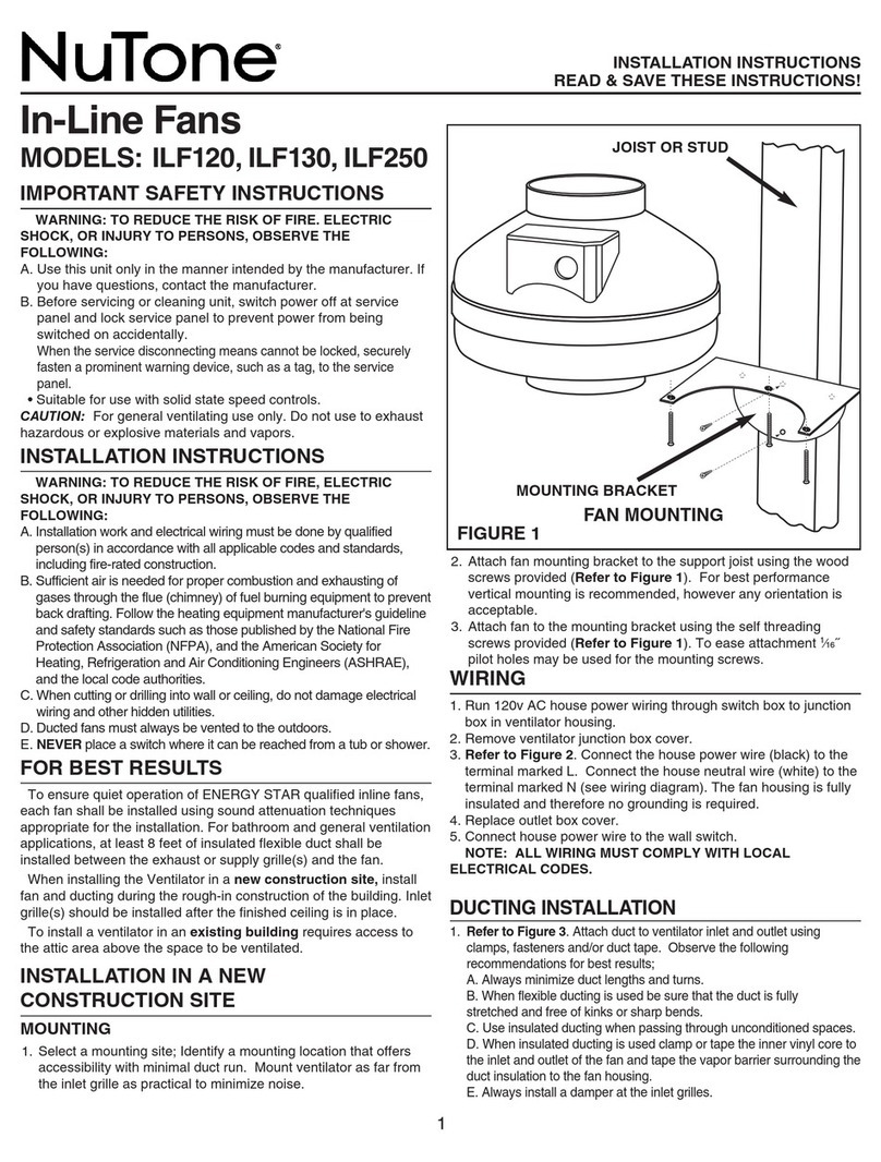 NuTone ILF-130 User manual