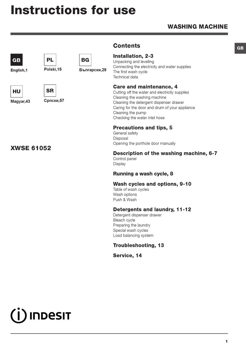 Indesit XWSE 61052 Instructions for use