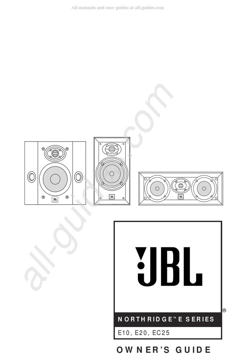 JBL Northridge E Series User manual