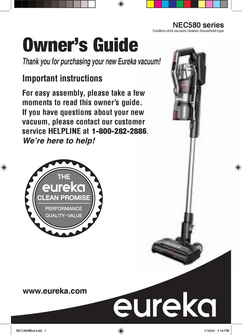 Eureka NEC580 Series owner's guide