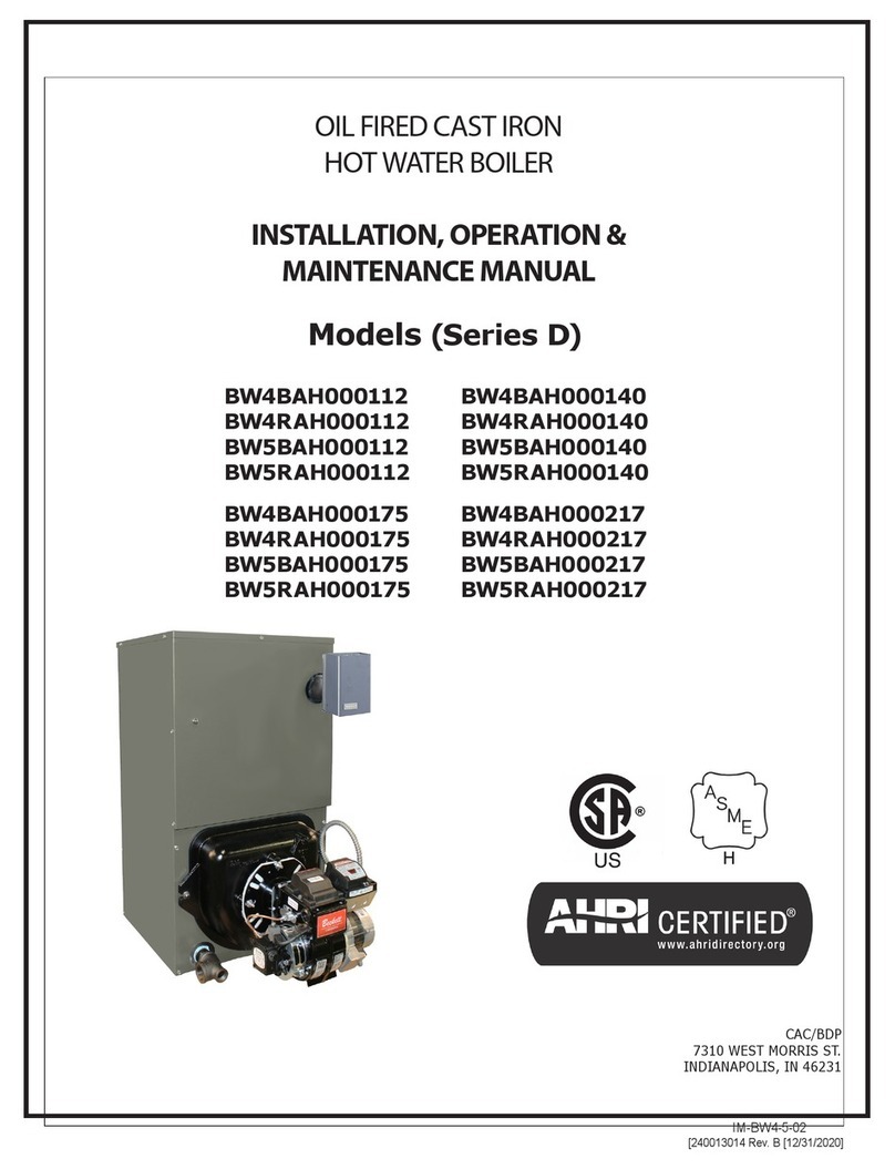 CAC / BDP BW4BAH000112 Installation, operation & maintenance manual CAC / BDP BW4BAH000112 Installation, operation & maintenance manual