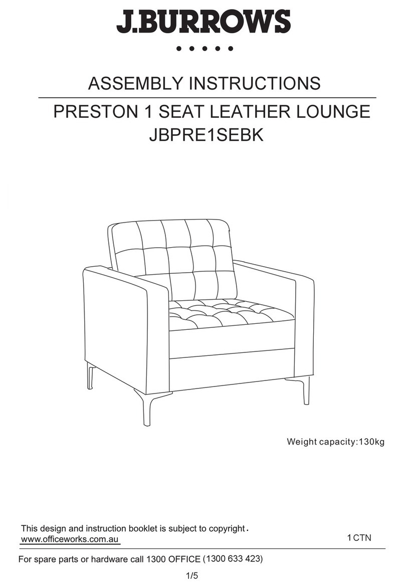 J.Burrows PRESTON JBPRE1SEBK Assembly instructions