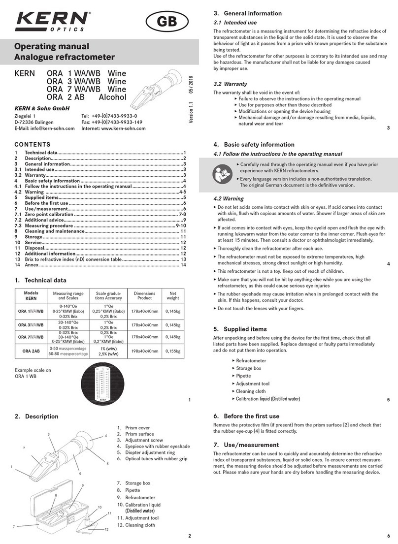 KERN ORA 1WA/WB operating manual