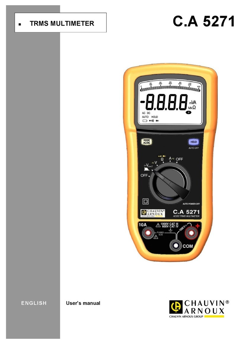 Chauvin Arnoux C.A 5271 user manual