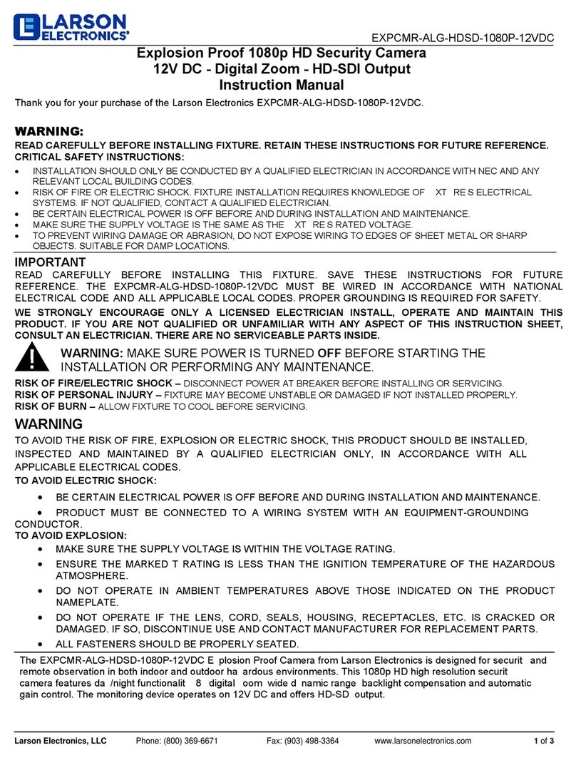 Larson Electronics EXPCMR-ALG-HDSD-1080P-12VDC User manual