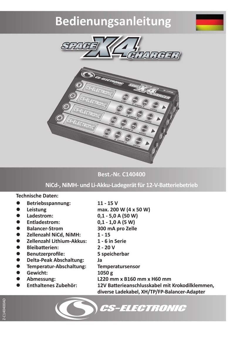 CS-Electronic Space X4 Charger C140400 manual
