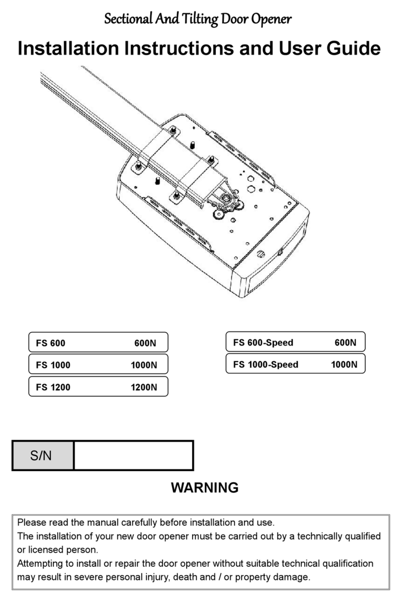 ForceDoor FS 1000 Installation instructions and user guide